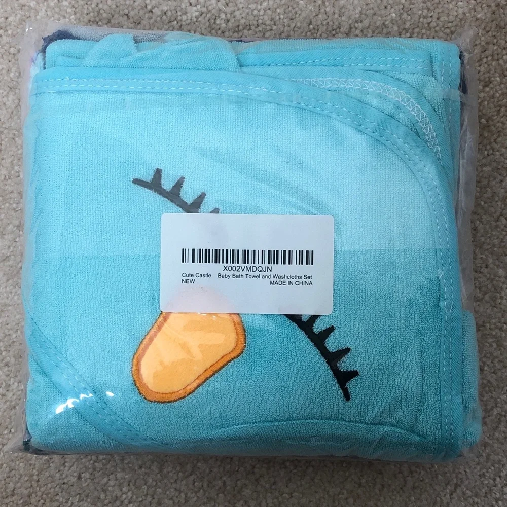 Baby’s Cute Castle Washcloth Set